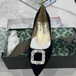 SOLD!!! Kate Spade Suede pointed toe embellished flats